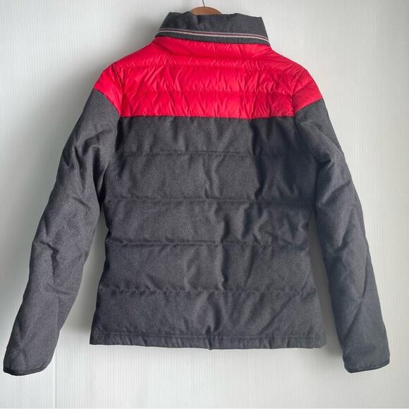 Alp-n-rock Chamonix down quilted bomber jacket steel grey and Swiss red size S - Picture 7 of 13